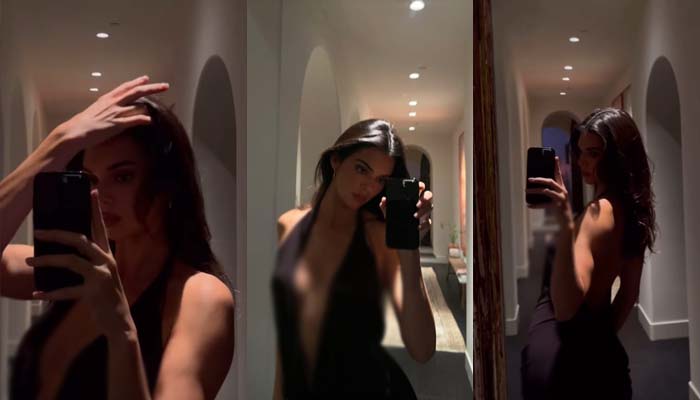 Kendall Jenner wows in jaw-dropping silk black dress
