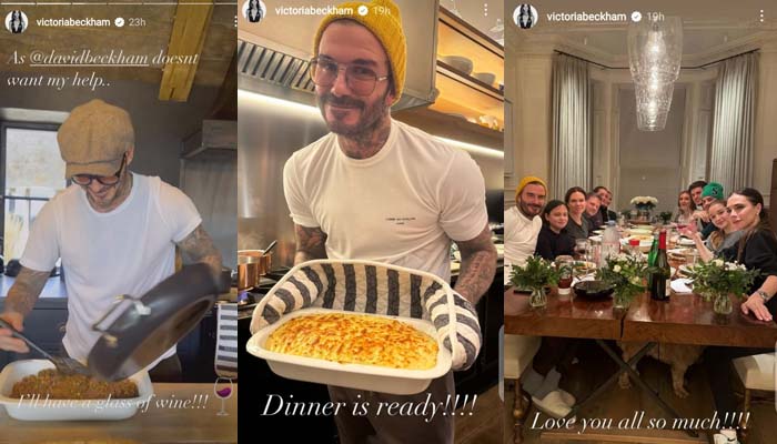 Victoria Beckham shares glimpses as David Beckham preps family dinner