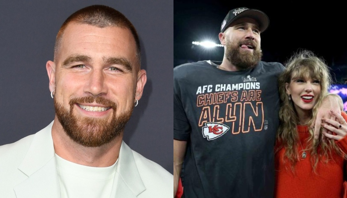 Travis Kelce gives shout out to Taylor swift in AFC victory celebration flashback