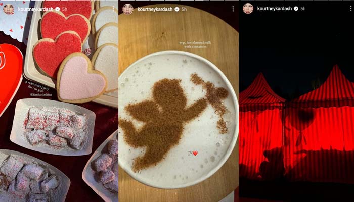 Kourtney Kardashian and Kim give sneak peek into our girls valentines day party