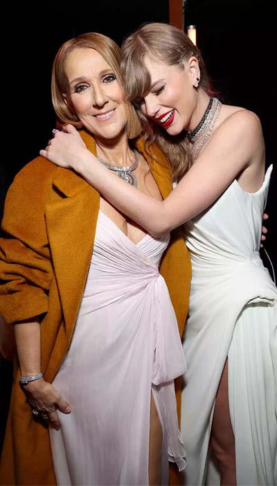 Taylor Swift and Céline Dions Grammy hug silences online rumours