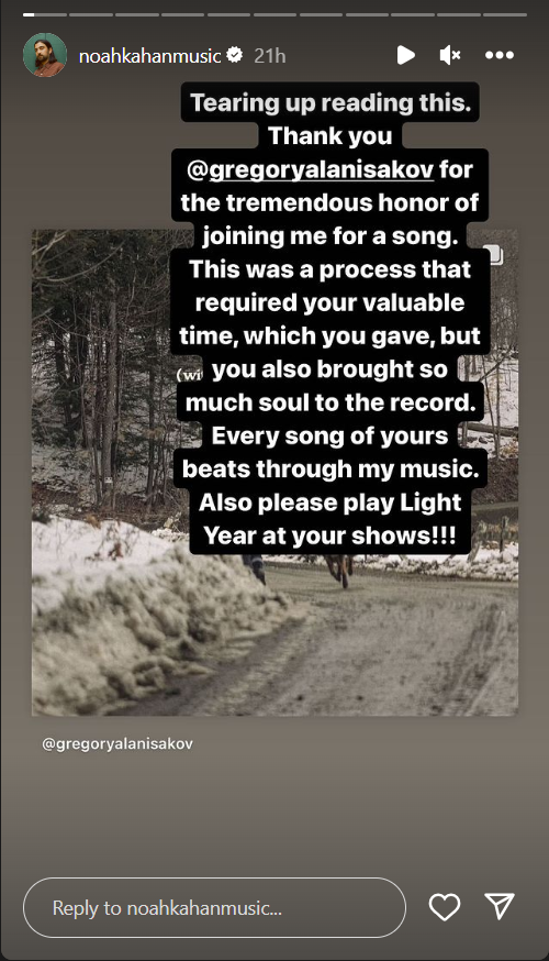 Noah Kahan receives appreciation from Gregory Isakov over duet ‘Paul Revere’