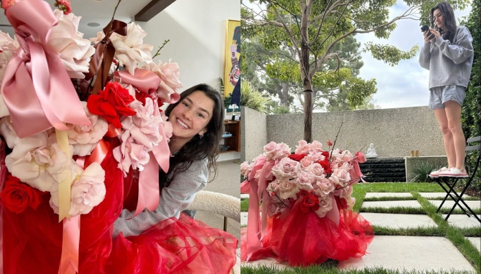 Charlie Puth gifts biggest flowers to his lady on Valentines Day