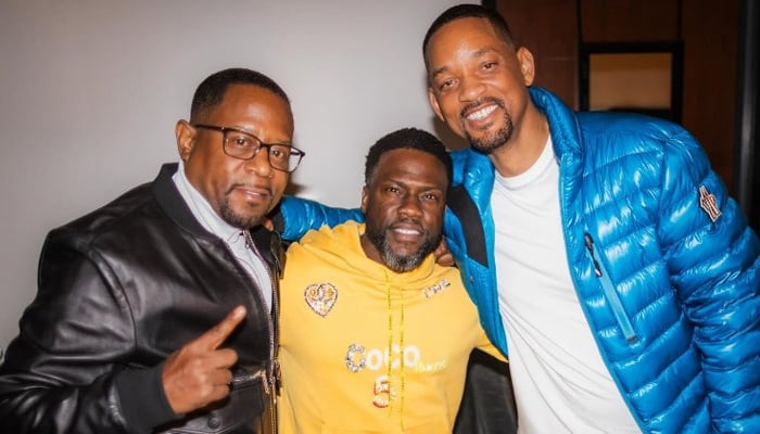 Will Smith, Martin Lawrence cheer on Kevin Harts latest Atlanta gig