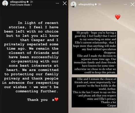 Ellie Goulding, Casper Jopling announce split after four years: left with no choice