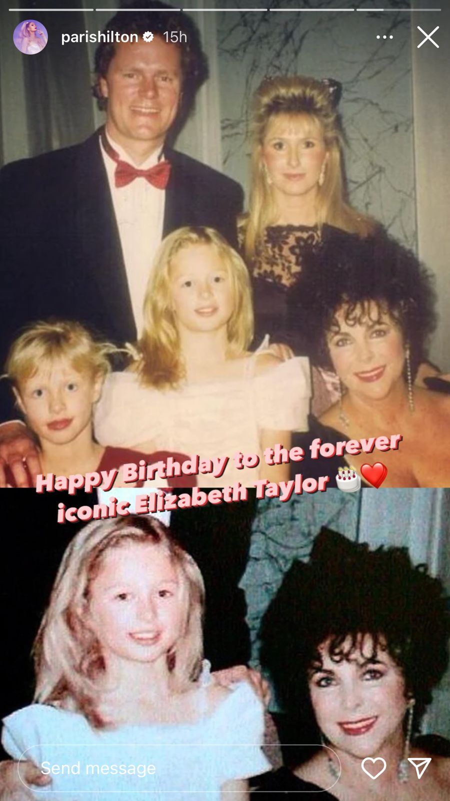 Paris Hilton pays tribute to ‘forever iconic’ Elizabeth Taylor on her 92nd birthday