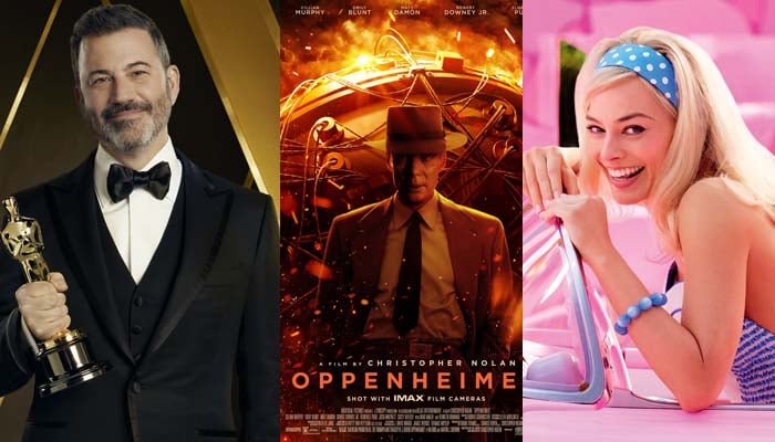 Jimmy Kimmel sees comedy potential in Oppenheimer and Barbie nominations for Oscars