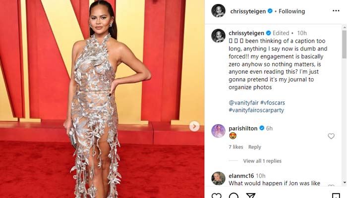 Chrissy Teigen shares adorable moment with John Legend before Oscars after-party