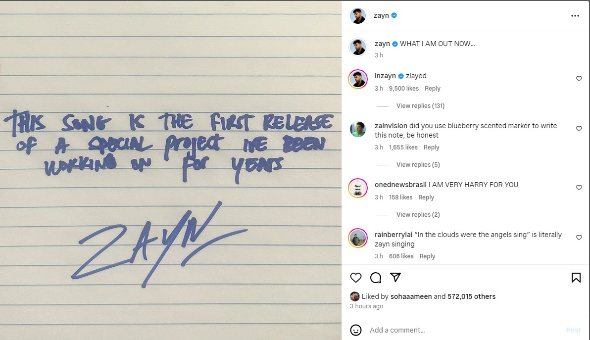 Zayn Malik unveils new song What I Am from his special’ album