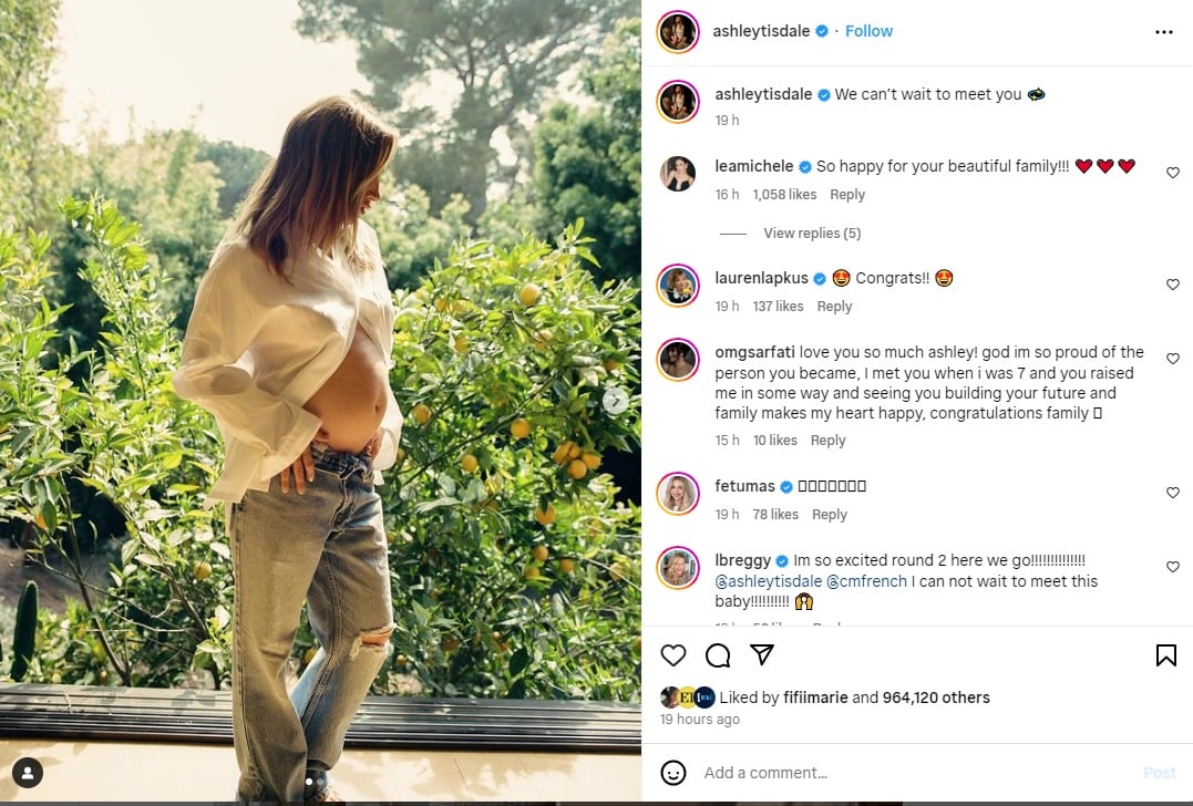 Ashley Tisdale to embrace motherhood with Christopher French: ‘can’t wait to meet you’