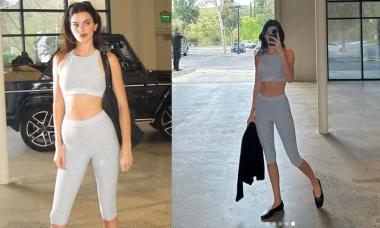 Kendall Jenner flaunts toned figure in chic gray ensemble: Video