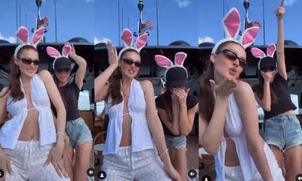 Victoria Beckham, Nicola Peltz dance together in matching bunny hats: Watch