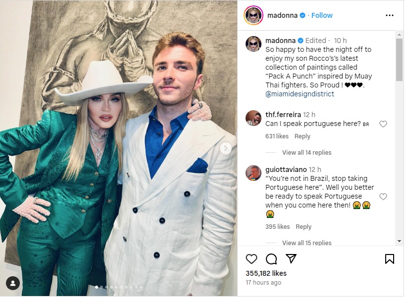 Madonna shows motherly love at Roccos art exhibition: so proud