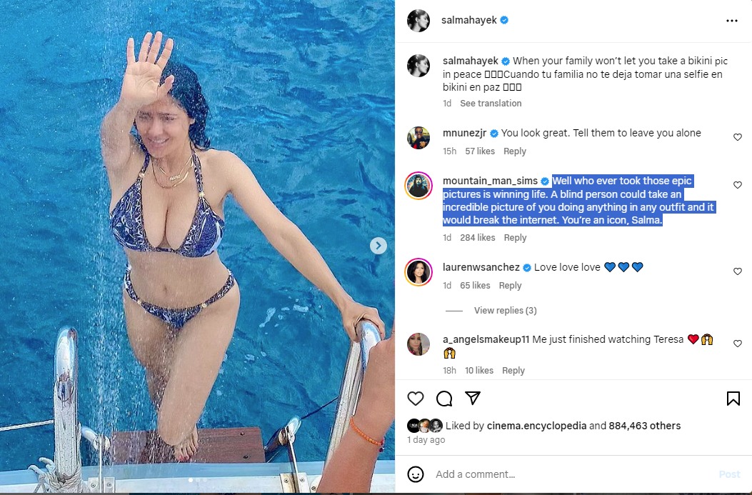 Salma Hayek gets real about struggle for perfect bikini shot