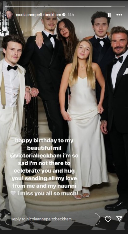 Nicola Peltz sends love despite absence from Victoria Beckham birthday bash