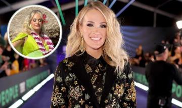 Carrie Underwood stuns in vibrant dress as American Idol judge 