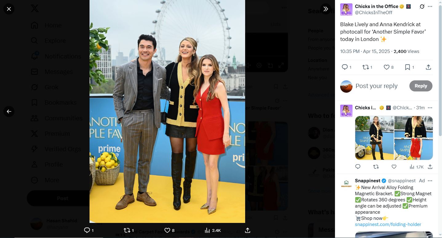 Blake Lively promotes Another Simple Favor amid legal chaos