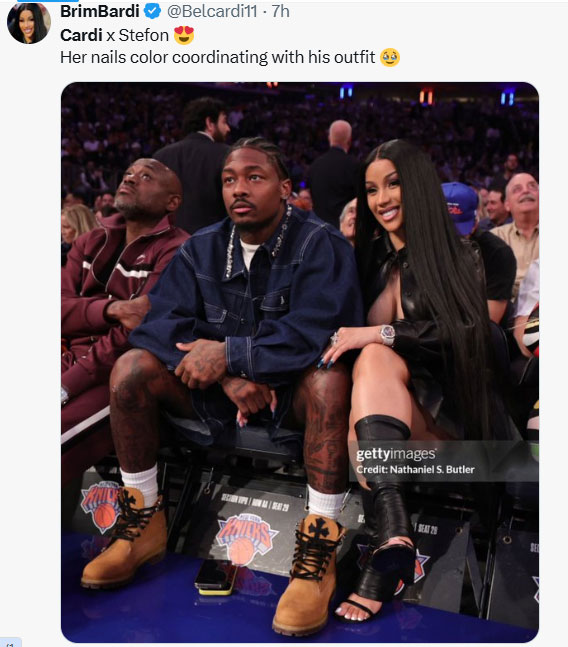 Cardi B and Stefon Diggs make their relationship public at Knicks-Celtics game