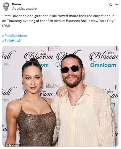 Pete Davidson, Elsie Hewitt finally make their red carpet debut