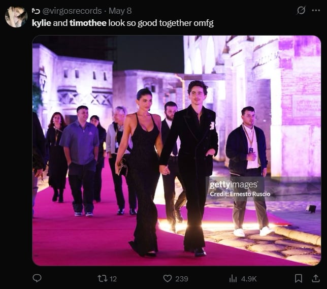 Here’s why Kylie Jenner wears black when supporting Timothée Chalamet