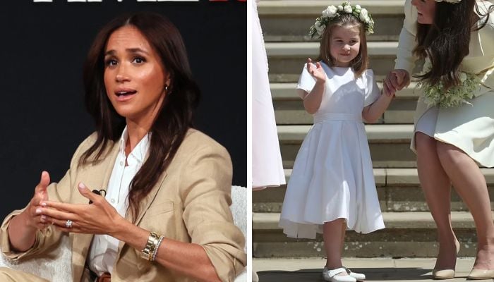 Meghan Markle goes viral for her reaction to Princess Charlotte’s bridesmaid dress