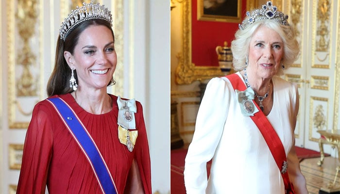 Kate Middleton, Queen Camilla flaunt powerful display at royal state banquet