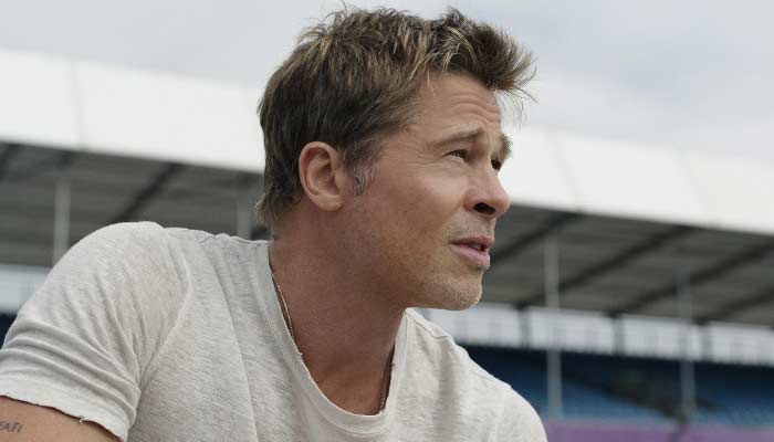 Brad Pitt in the movie F1.