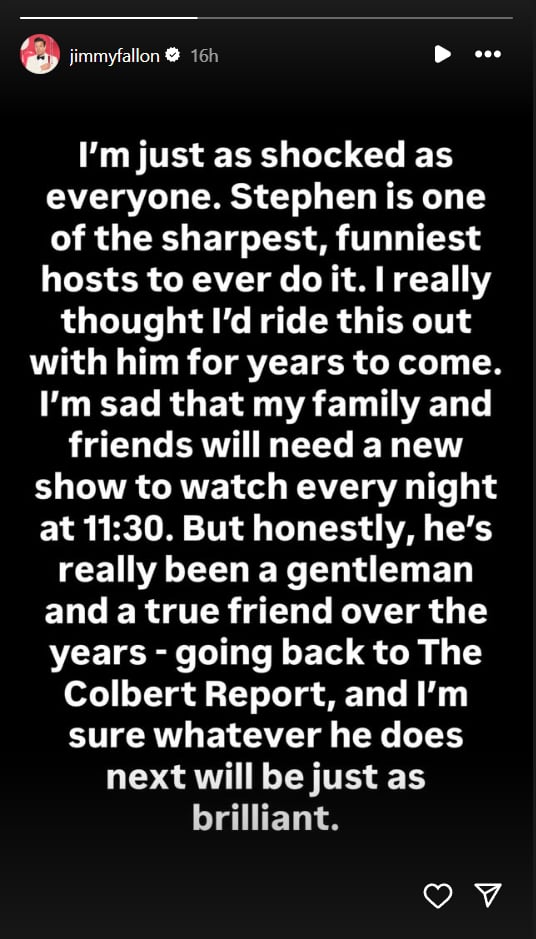 Stephen Colbert show cancellation stirs passionate reactions from celebrities, politicians