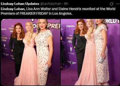 Lindsay Lohan’s recent appearance at LA premiere of ‘Freakier Friday’ stirs controversy