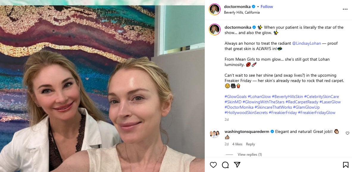 Lindsay Lohan’s youthful face caught huge attention at Freakier Friday premiere