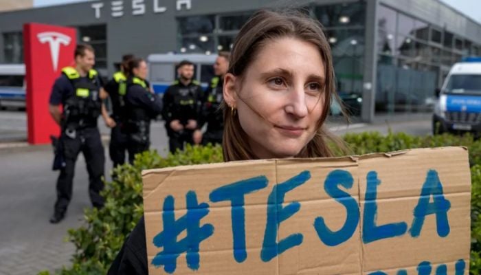‘Tesla Takedown’ protesters shift focus to Elon Musk’s Tesla Diner in US