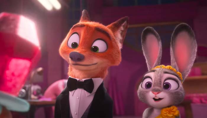 A scene from the official trailer of Zootopia 2