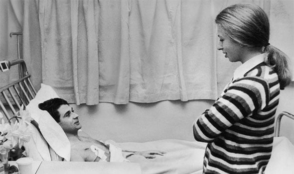 Princess Anne visiting Jim Beaton at hospital/Getty Images