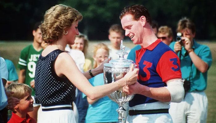 Princess Diana with James Hewitt circa 1990s/Shutterstock