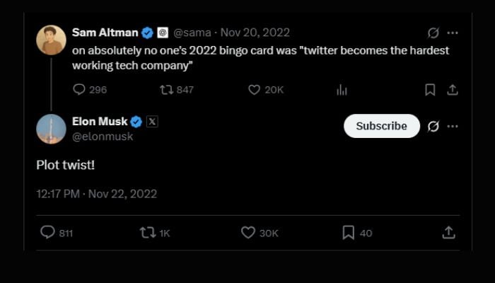 7 times Elon Musk and Sam Altman mocked each other online