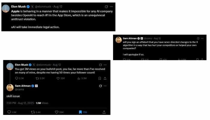 7 times Elon Musk and Sam Altman mocked each other online