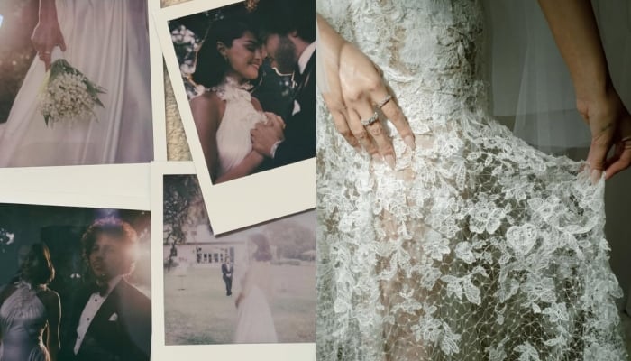 Selena Gomez’s wedding dress include a sweet hidden tribute to Benny Blanco