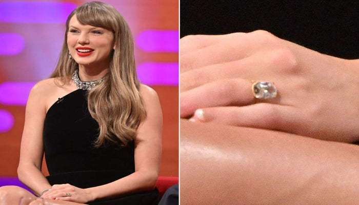 Taylor Swift sparkling ring steals spotlight as she promotes ‘The Life of a Showgirl’