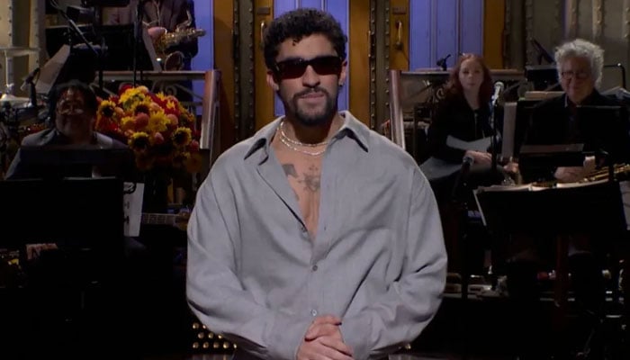 Bad Bunny fires back at critics of his Super Bowl Halftime show during SNL monologue