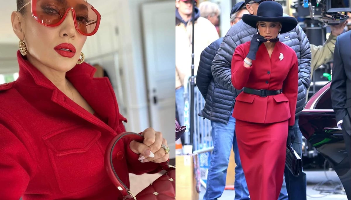 Jennifer Lopez is dripping in red and here’s why