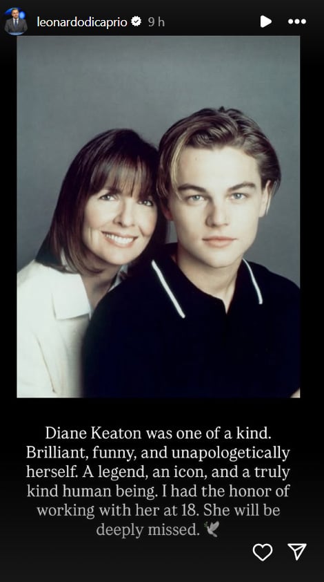 Leonardo DiCaprio, Robert De Niro, and others lead tributes to Diane Keaton
