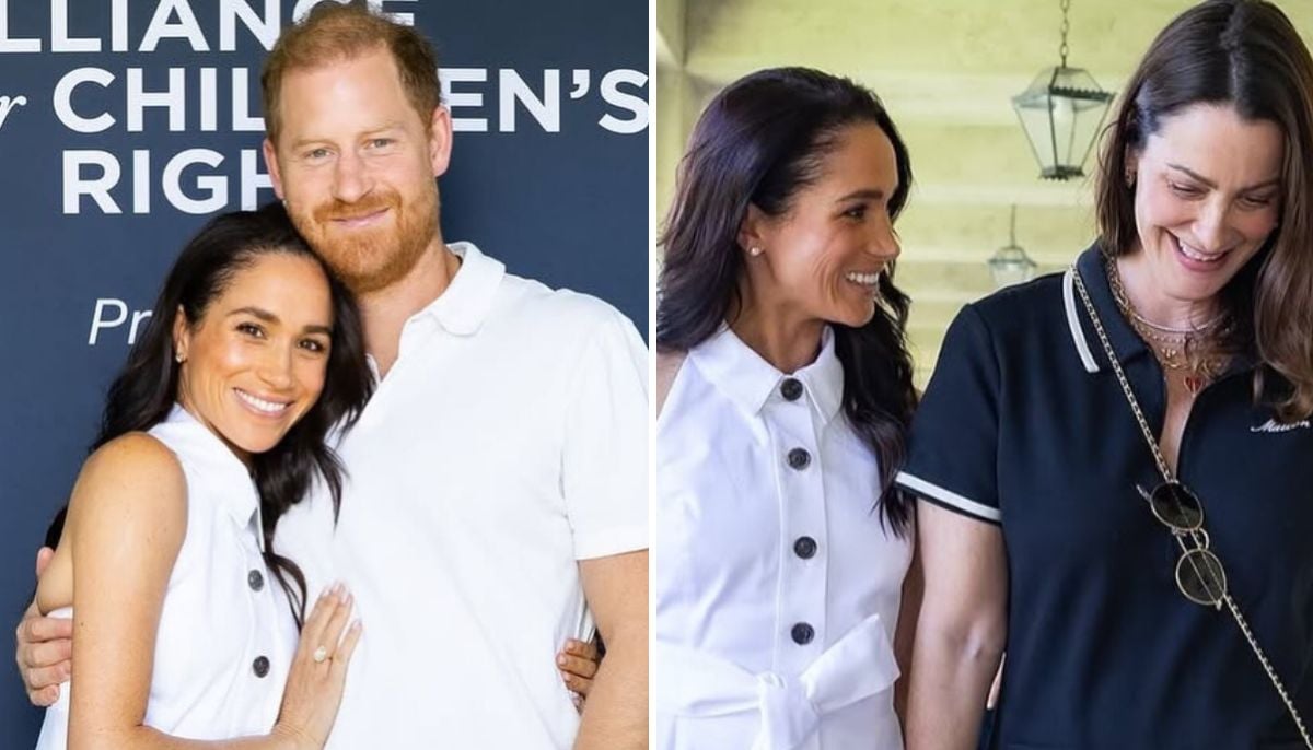 Meghan Markle, Prince Harry elegantly match to support their friend Kelly Zafjen
