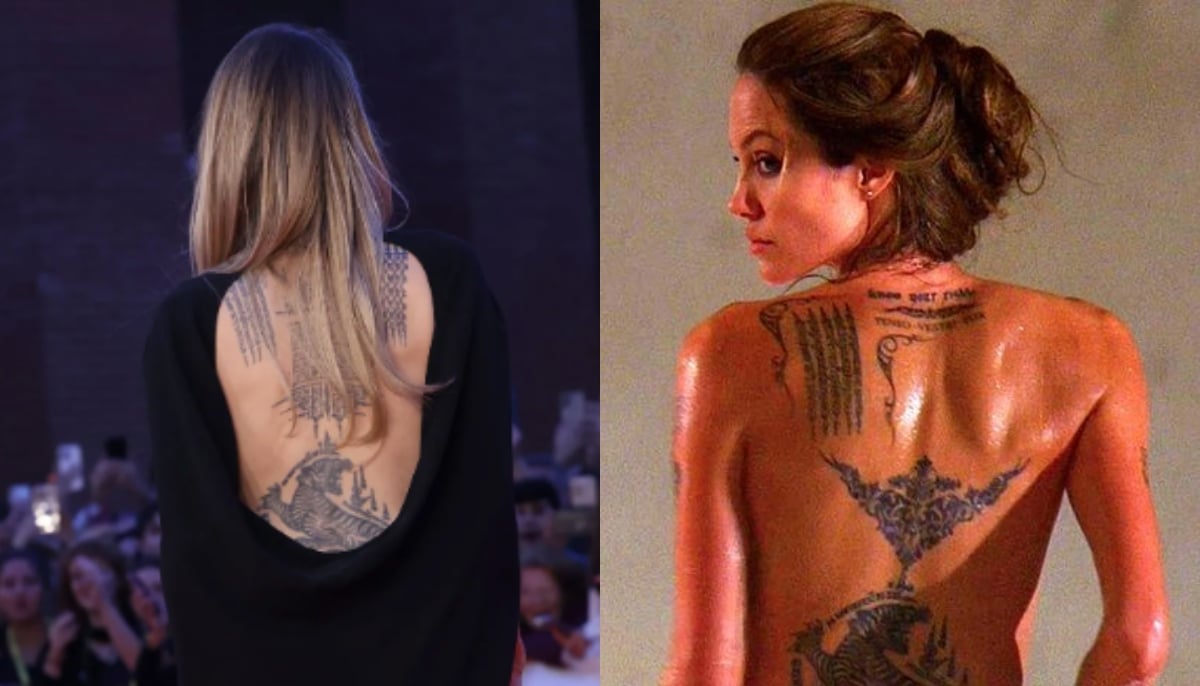 Angelina Jolie revives her iconic ‘Wanted’ tattoo era in Rome film festival