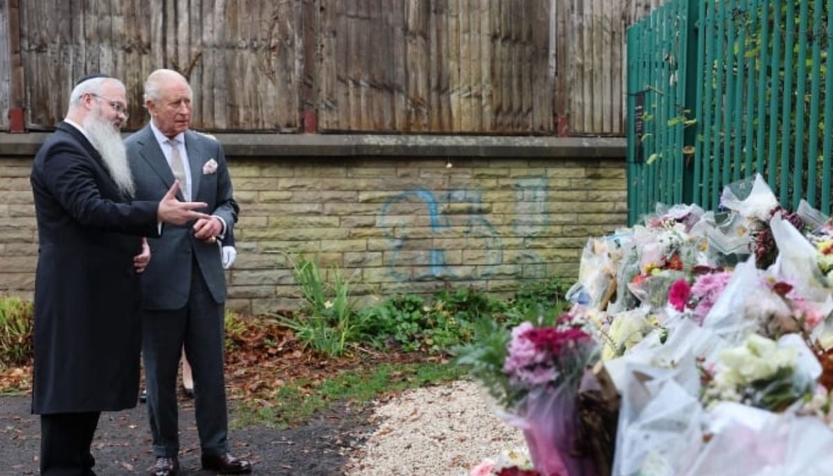 King Charles pays emotional tribute to victims of Manchester synagogue attack