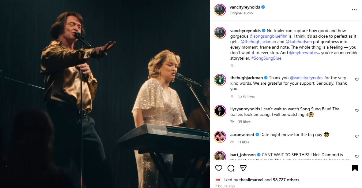 ‘Song Sung Blue’ stars Hugh Jackman and Kate Hudson in the lead role