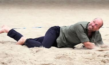 Did Prince William break Royal protocol during a game of volleyball?
