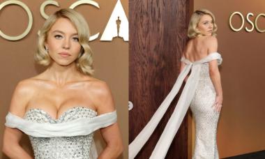 Sydney Sweeney flaunts her bomb genes in Miu Miu at Governors Awards