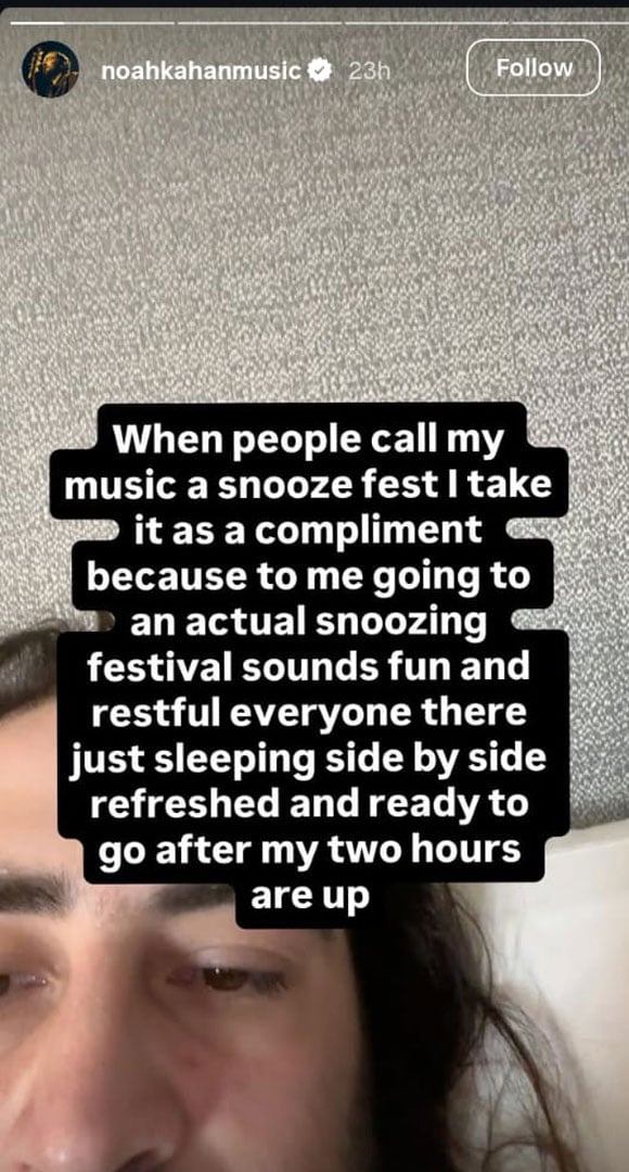 Noah Kahan says being called a ‘snooze fest’ is a compliment