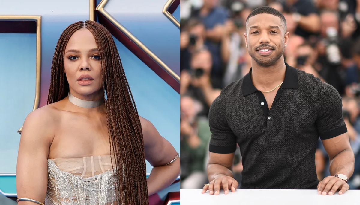 Tessa Thompson’ gives warm and witty tribute to Michael B. Jordan