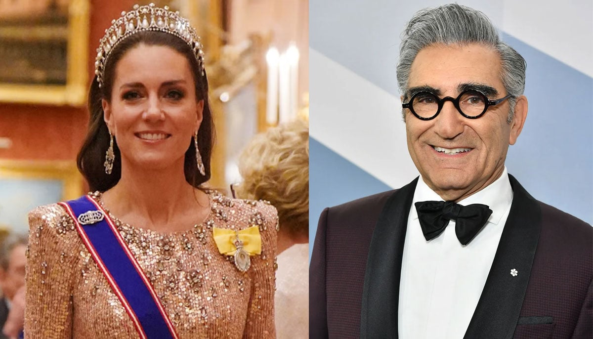 Kate Middleton, Eugene Levy share warm moment at Christmas carol service
